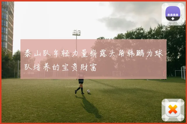 泰山队年轻力量崭露头角韩鹏为球队培养的宝贵财富